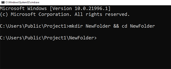 Create & Switch to a New Directory Simultaneously