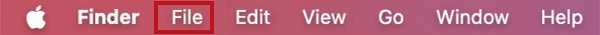 File menu