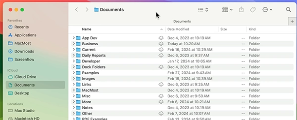 Go to the folder in Finder