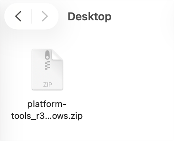 Move ZIP file to Desktop