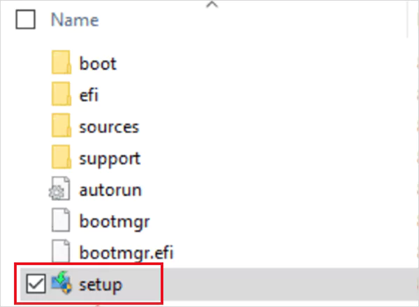 Open the setup file