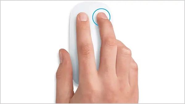 Right click on mouse