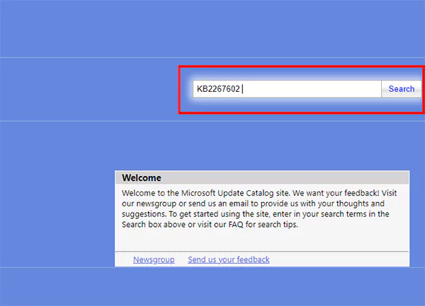 Search for the KB number
