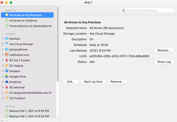 Arq Backup