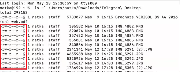 Check File Permissions in Terminal