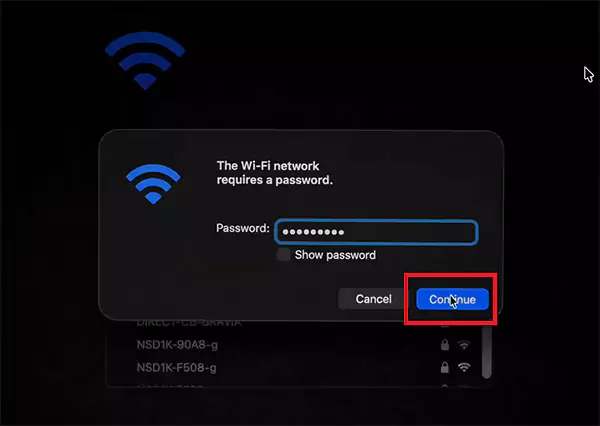 Click Continue