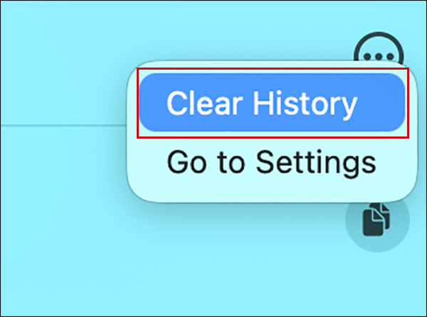 Click on Clear History