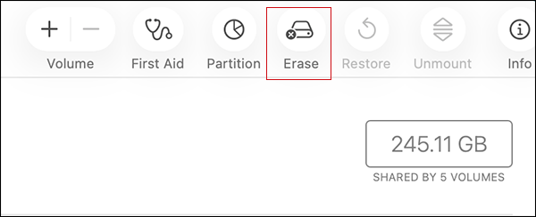 Click on Erase