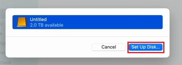 Click on Set Up Disk