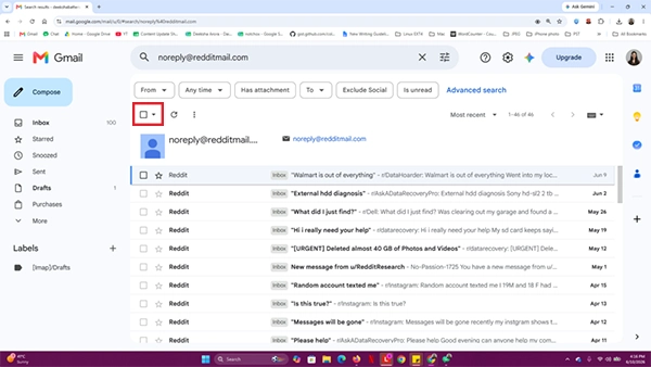 Click the master checkbox