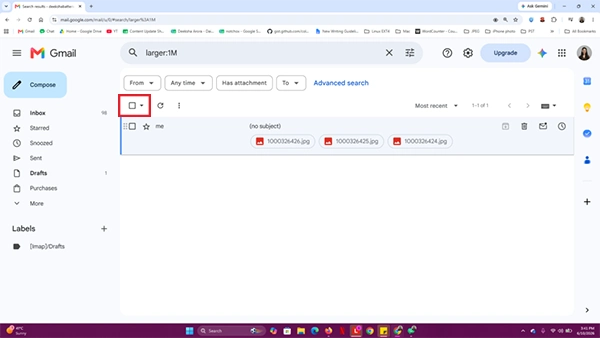 Click the master checkbox