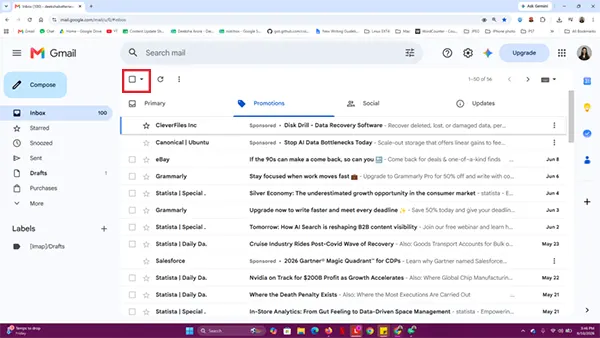 Click the master checkbox