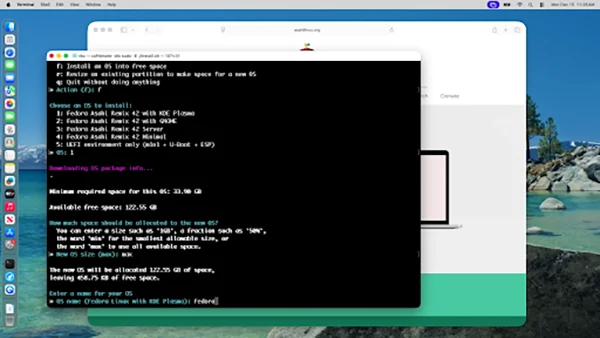 Enter the OS name for Linux