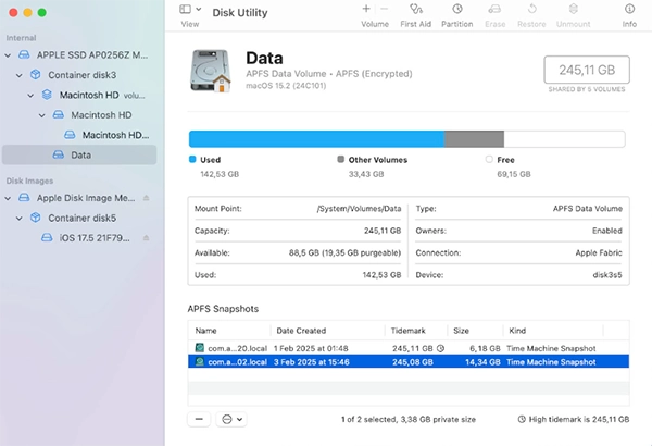  Local snapshots on macOS
