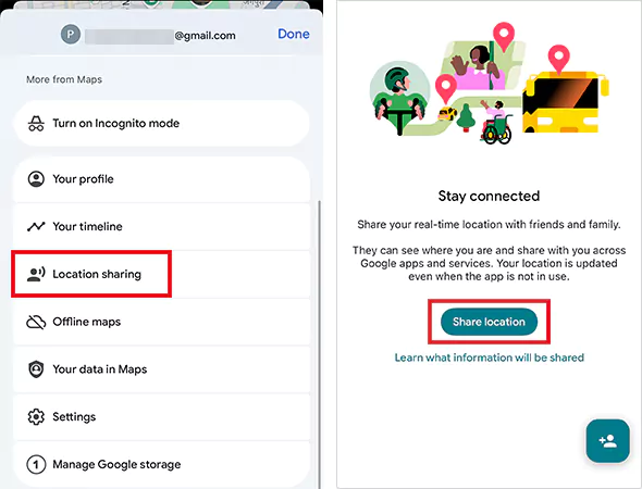 Location Sharing Share Location