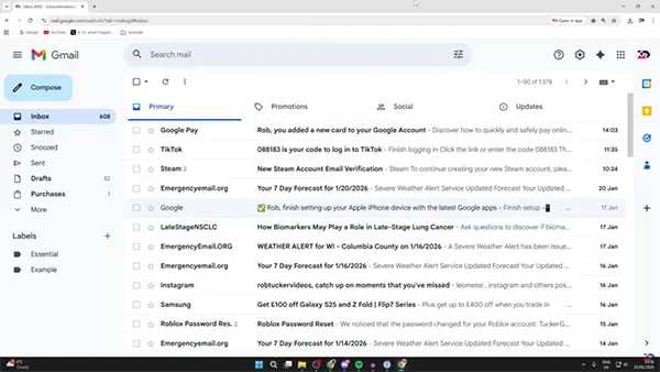 Open Gmail inbox