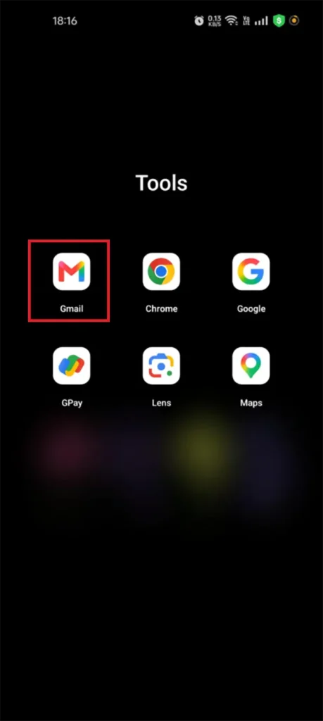 Open Gmail on phone