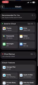 Open iCloud settings
