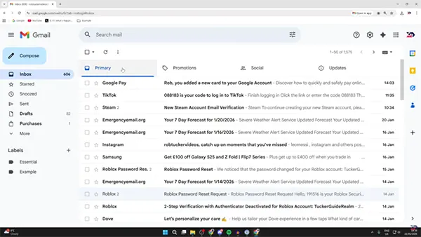 Open the Gmail inbox