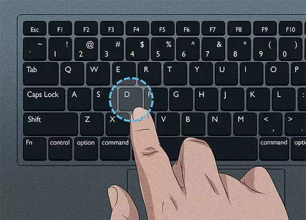 Press and Hold the D Key