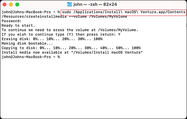 Run the createinstallmedia command