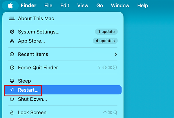 Select Restart