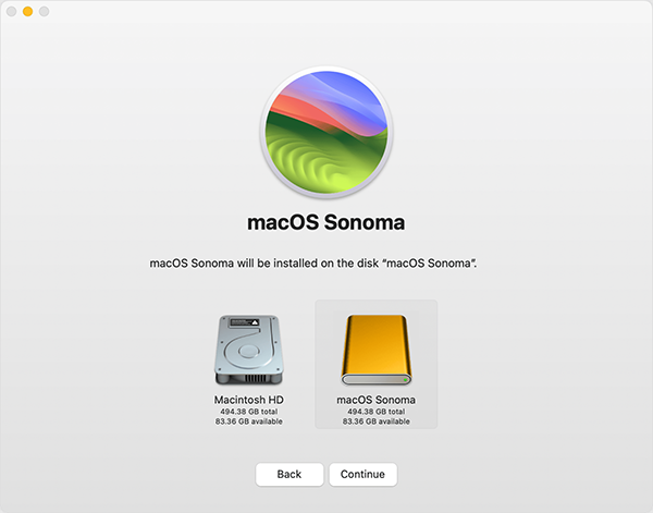 Select the USB Installer
