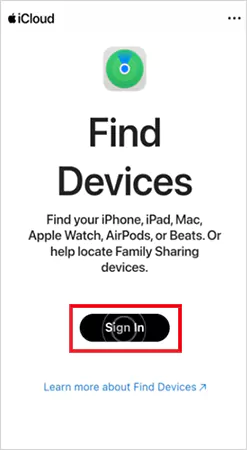 Sign in using the Apple ID