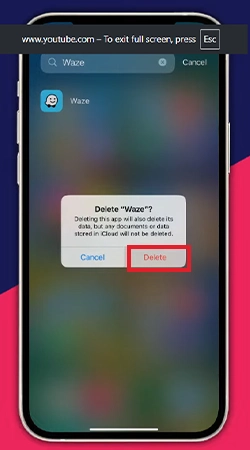Tap on Delete
