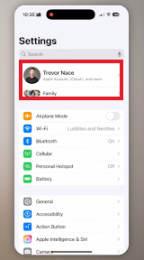 Tap on profile icon