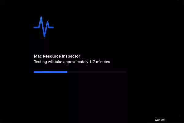 Wait for the diagnostics process to complete