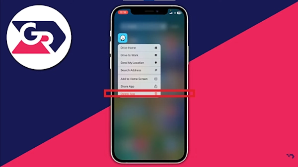 press the delete app button