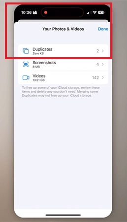 tap on duplicates