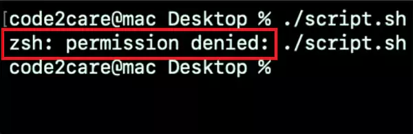 zsh permission denied error in Terminal