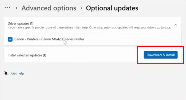 Click on Download and Install