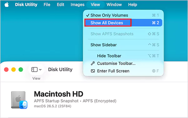 Click on Show All Devices