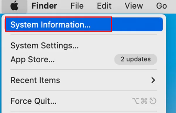 Click on System Information