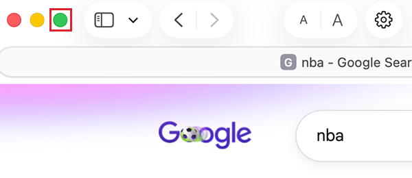 Click the green button on top
