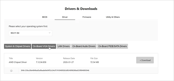 Download the latest driver
