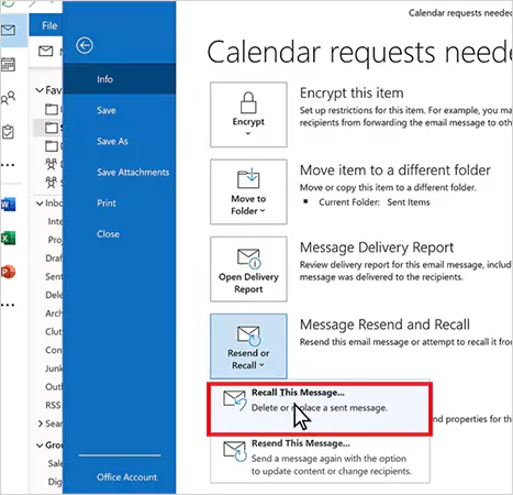 File Resend and Recall Recall This Message