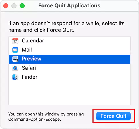 Force Quit the problematic apps
