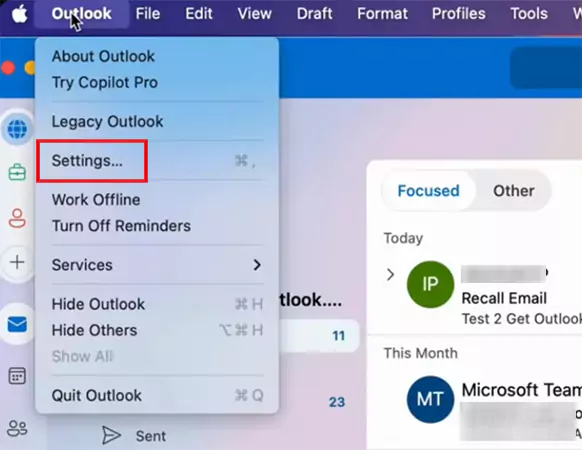 Outlook Settings