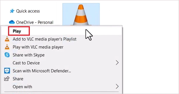 Play the MKV file