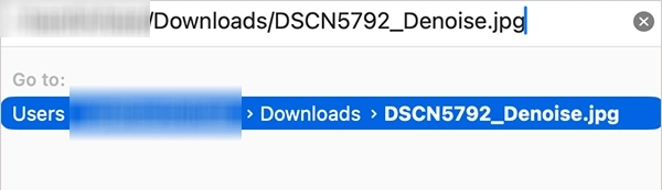 Click on Go to Folder