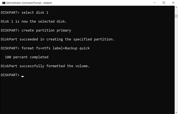 Initialize a new drive