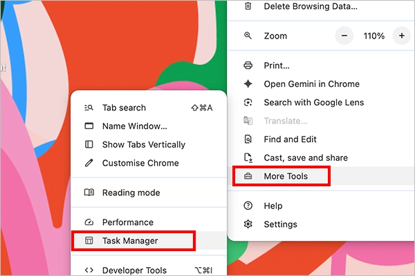 More Tools Task Manager
