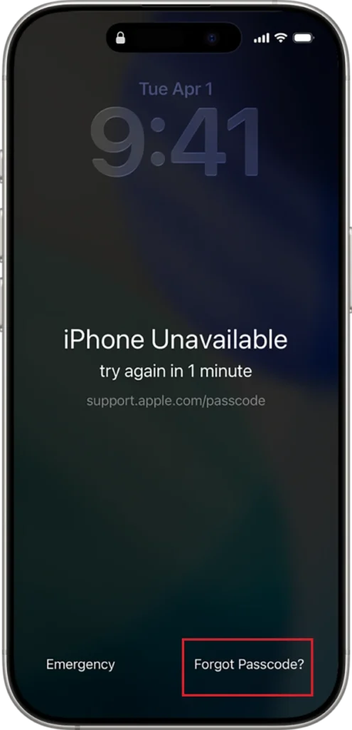 Tap on Forgot Password