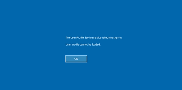 User profile service service failed the sign-in Windows 11