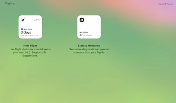 Add available iPhone widgets 