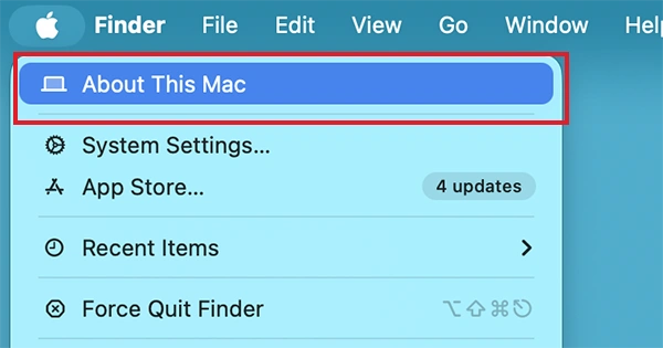 Apple menu > About This Mac